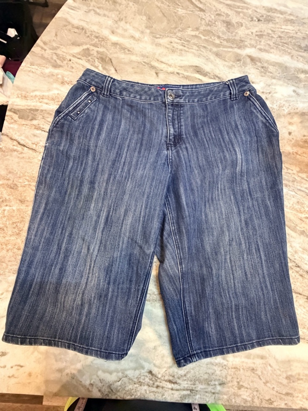 Mwah Denim Bermuda Shorts 18W Plus Size Stretch Mid Rise Casual